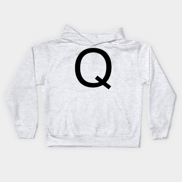 Helvetica Q Kids Hoodie by winterwinter